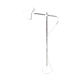 White and chrome floor lamp