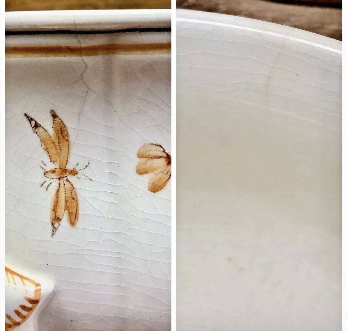 Ancienne soupière légumier Longchamp décor Moustiers Olerys 2