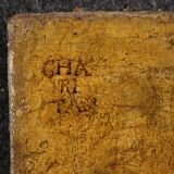 Antique Italian painting Saint Francis of Paola from the 17th century