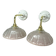 Pair of Art Deco glass gold wall sconces