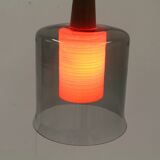 Danish glass and teak pendant 1958