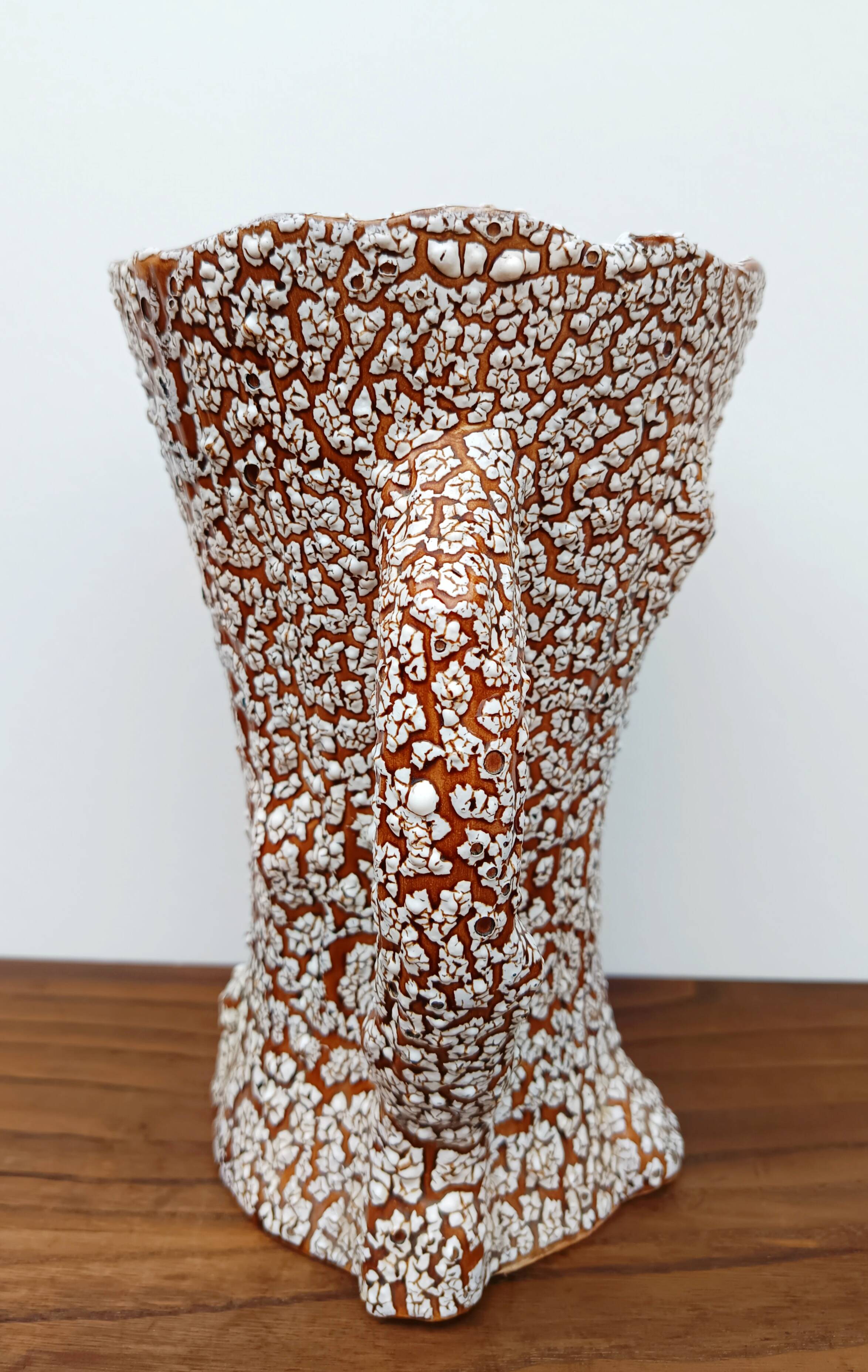Vintage glazed ceramic vase - Fat Lava