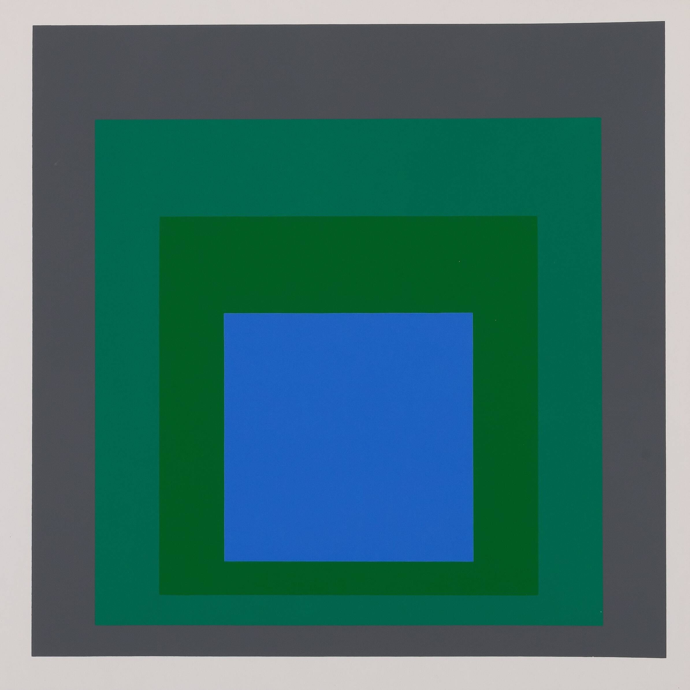 Josef ALBERS: Homage to the Square, Blue Look - Colour Screen Print