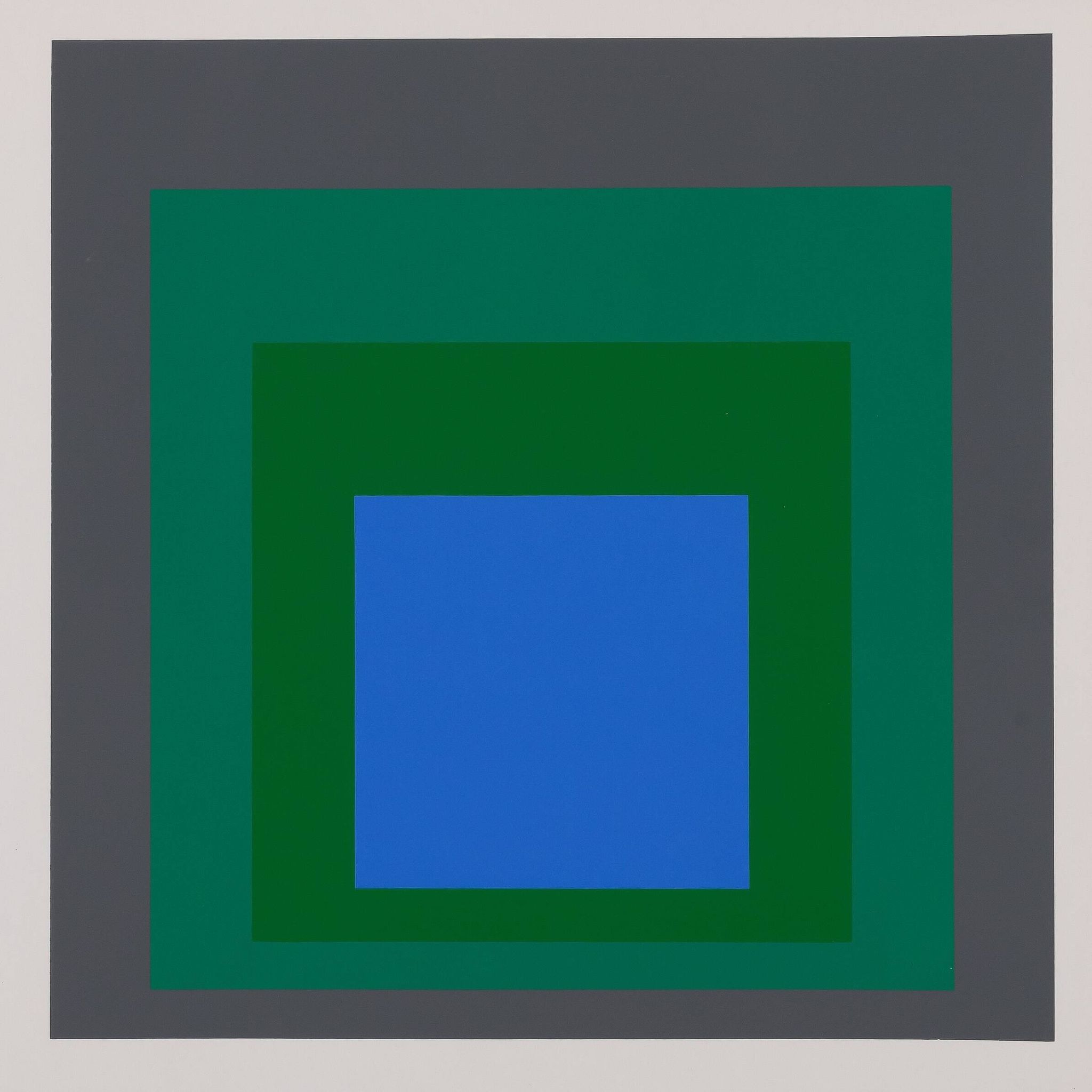 Josef ALBERS: Homage to the Square, Blue Look - Colour Screen Print