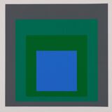 Josef ALBERS: Homage to the Square, Blue Look - Colour Screen Print