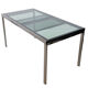 Table à manger en verre fumé extensible par Milo Baughman