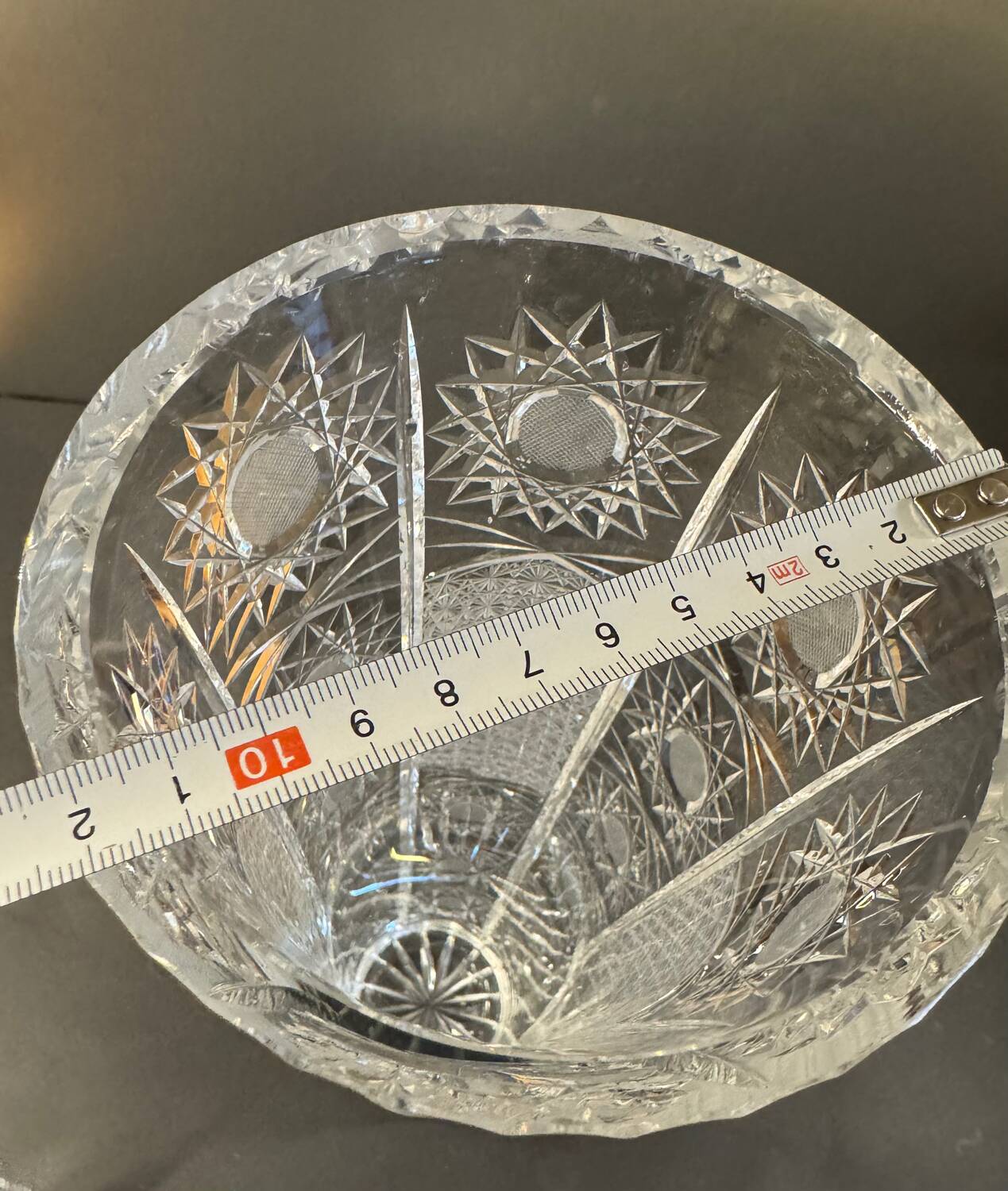 Large Bohemian crystal vase, 20th century