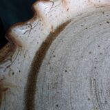 Pie and quiche mold dish in Puisaye stoneware signed Jean-Pierre Prud'homme