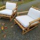 Pair of Lyda Levi armchairs for Mc Guire bamboo Italy Milan