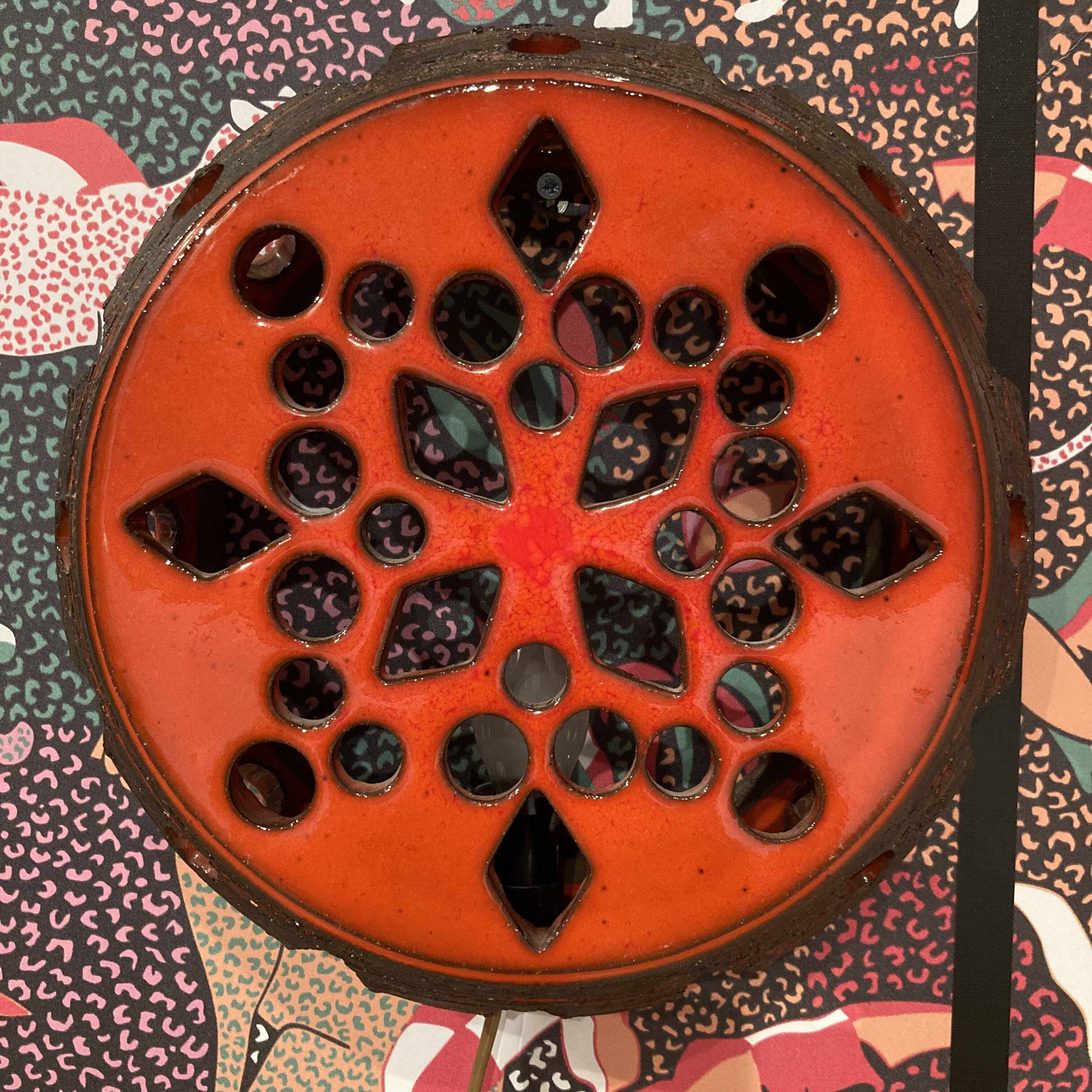 Large ceramic wall light, 1950s design