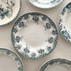 6 mismatched ironstone soup plates from Saint Amand