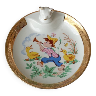 Assiette à bouillie porcelaine de Limoges