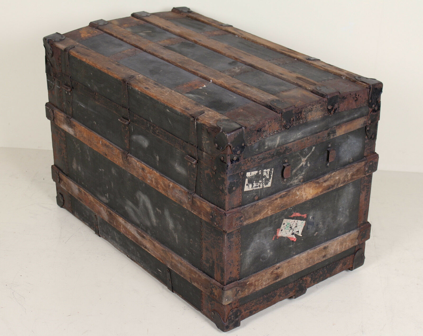 Antique vintage wooden chest