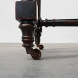 19th Century English side table with geometric wood inlay by John Taylor &