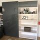Ligne Roset Square Library - white lacquered with enamelled glass door