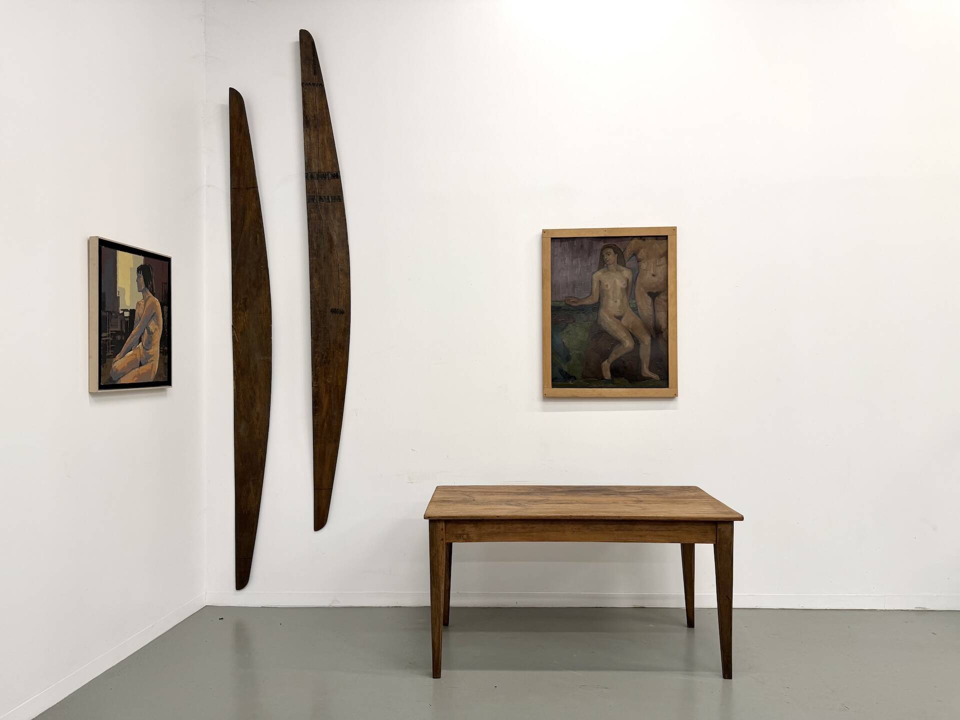 Restored pine farmhouse table