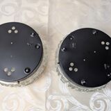 Pair of Space Age ceiling lights in sculpted glass – 1960s design