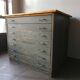 Meuble d'architecte, pour dessins et plans industriels, buffet à tiroir