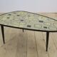 Low mid-century coffee table in formica and wood, Germany 1970.