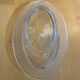 Antique Butter Dish Moulded Glass Pearl Row Made In France Vintage #E26