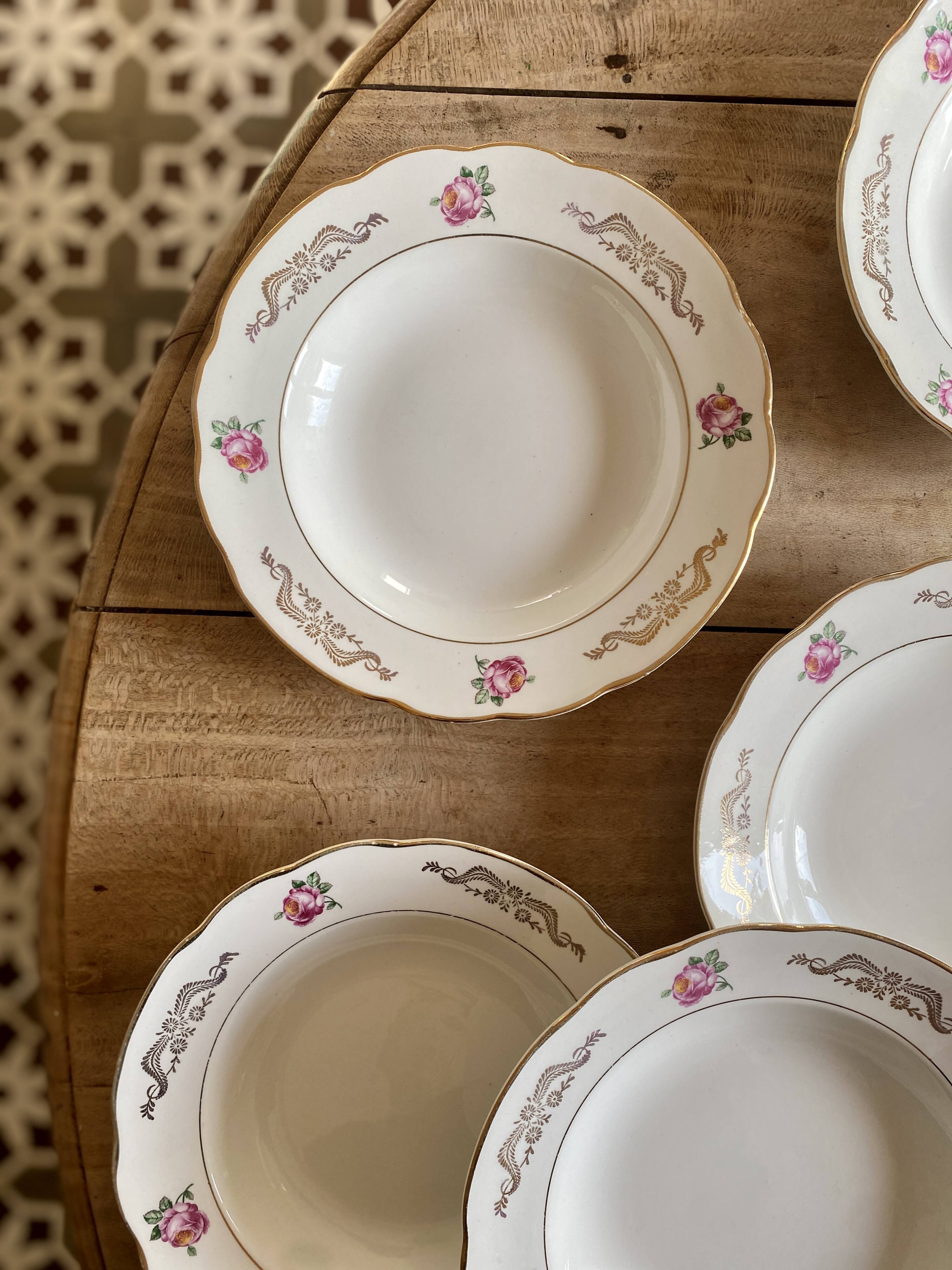 Set of 6 vintage soup plates model Marie-Laure de Gien