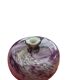 Vase panse aplatie à décor de spirales violettes et dorées