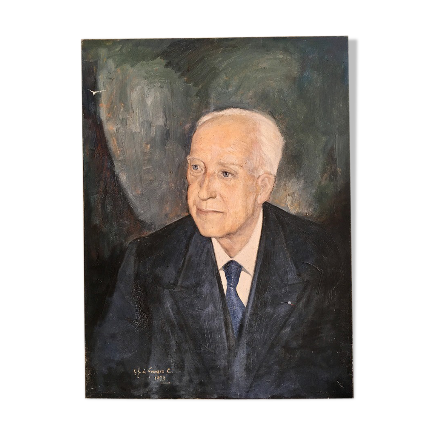 Portrait in oil on canvas