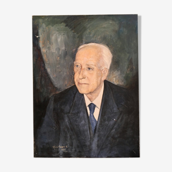 Portrait in oil on canvas