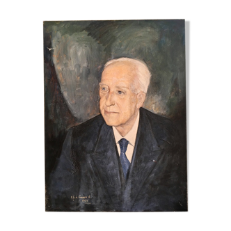 Portrait in oil on canvas
