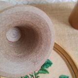 Duo of mazagran cups in vintage Montgolfier sandstone