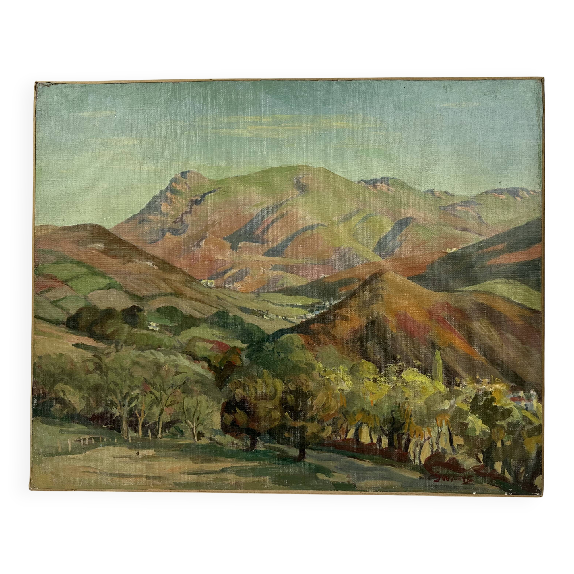 Vintage oil on canvas