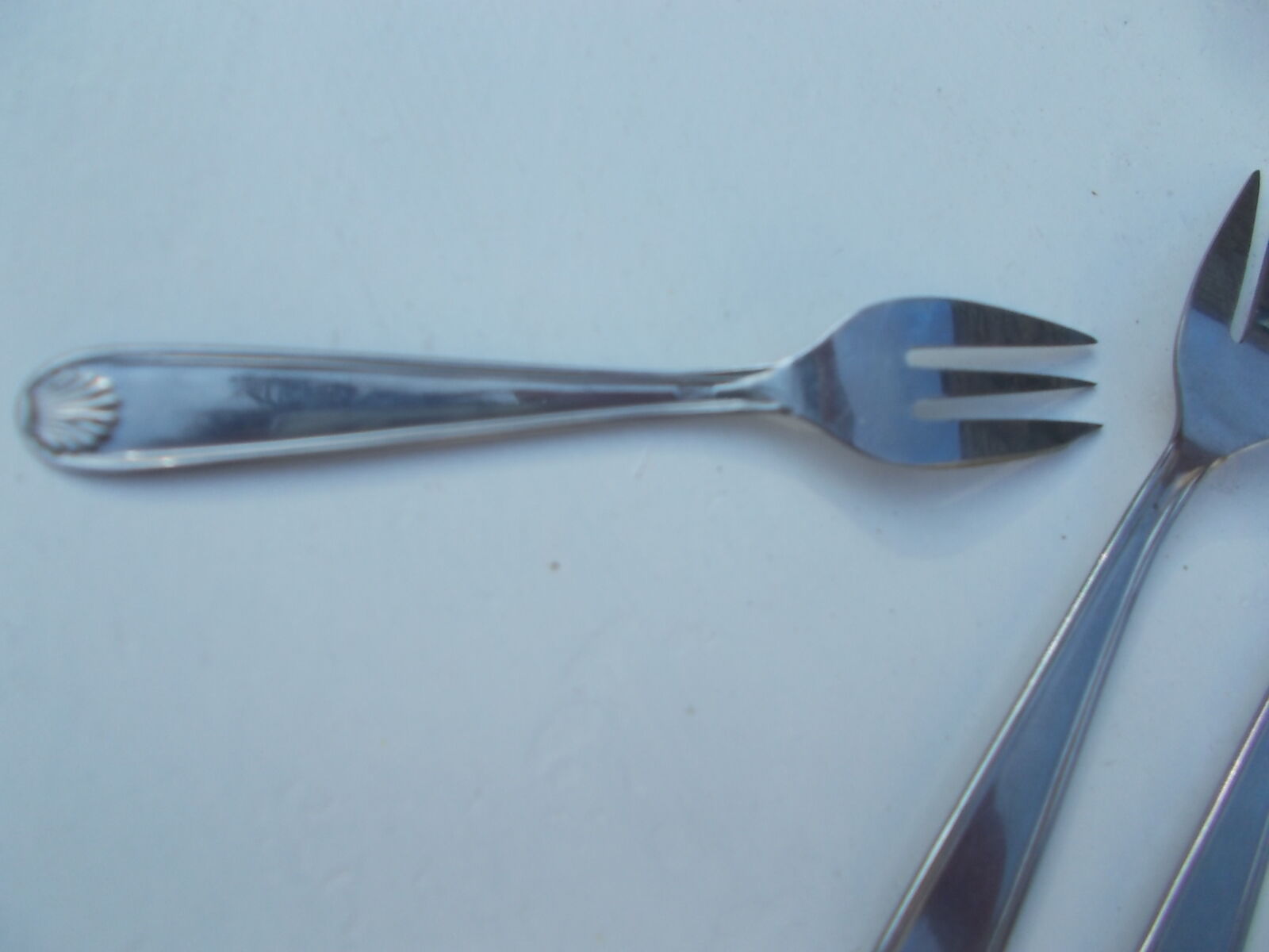 4 stainless steel cake forks
