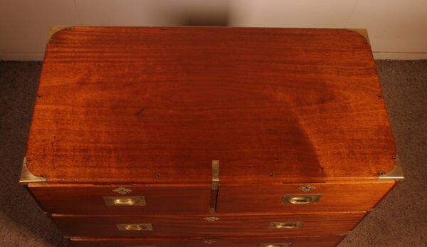 Commode Militaire Ou De Marine En Acajou blond-19° Siècle