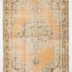 6x9 Peach Yellow Soft Pastel Turkish Vintage Rug, 185x276Cm SK 5250