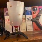 Lamp in bakelite and brass 50s