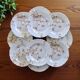 Antique Limoges porcelain plates by Charles Haviland, bird decoration
