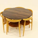 Heart dining set, designed by Hans Wegner for Fitz Hansen,  Denmark 1960s