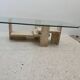 Table basse brutaliste en travertin, 1970