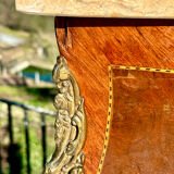 Pair of sleeves or columns in marquetry in the Louis XV style.