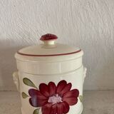 Hand-painted Sarreguemines pot