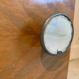 Pair of art deco bedsides in lemon tree magnifying glass