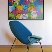 Model F555 armchair by Pierre Paulin, published by Artifort in the 1960s.