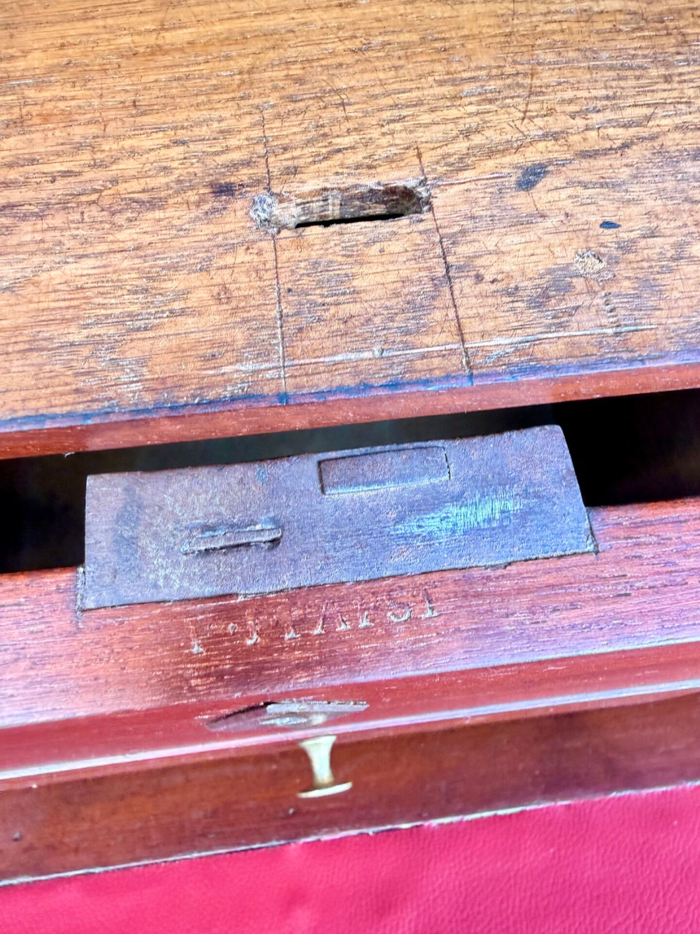 Pope françois-ignace, secretary in mahogany from the consulate period stamped