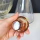 Two glass carafes