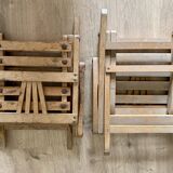 Set of 2 folding chairs for children from the 50s/60s