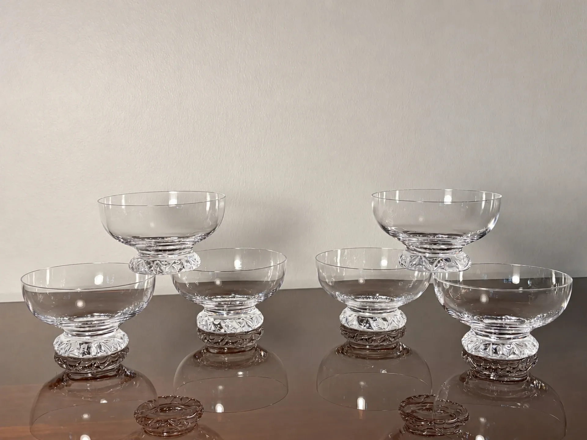 Verres a champagne 6p. Daum