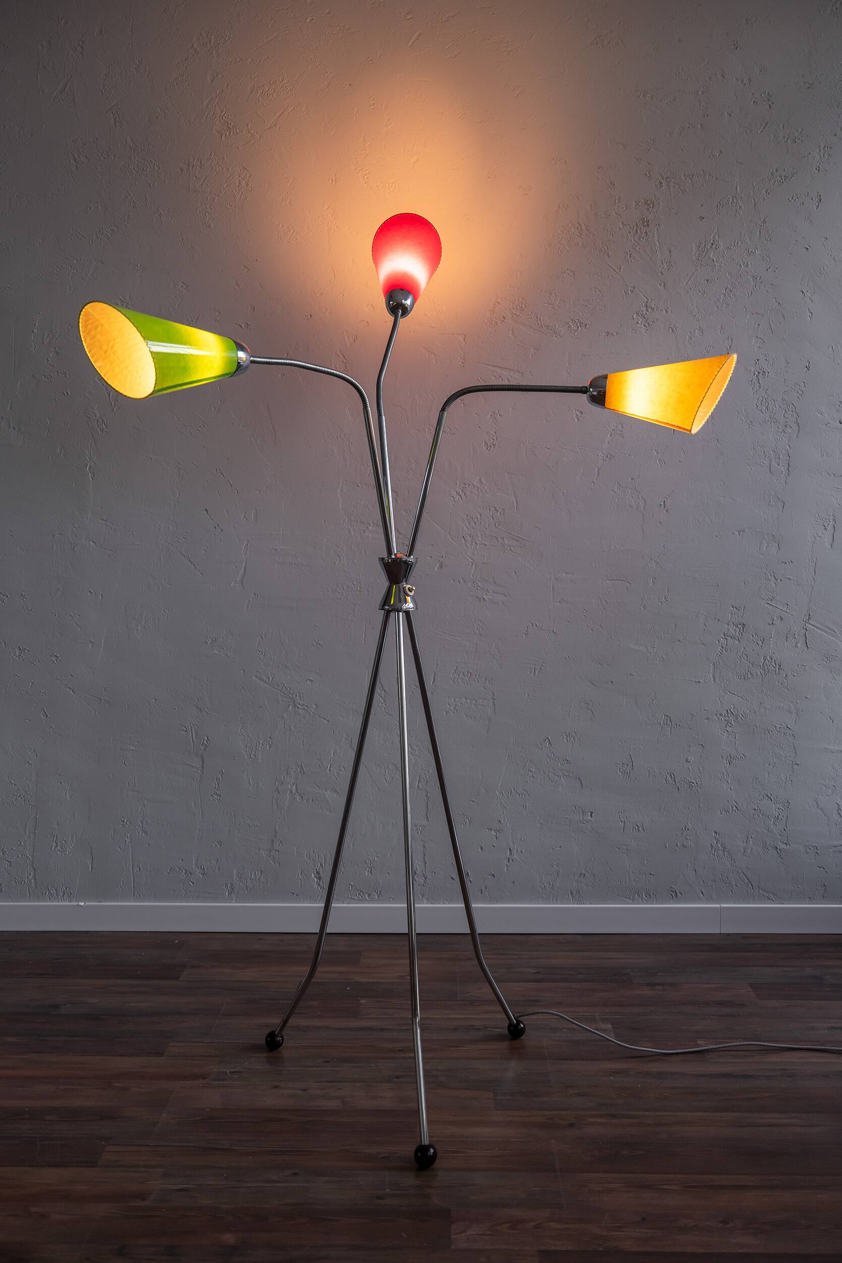 Vintage Czechoslovak Adjustable Floor Lamp By Lidokov, 1960s