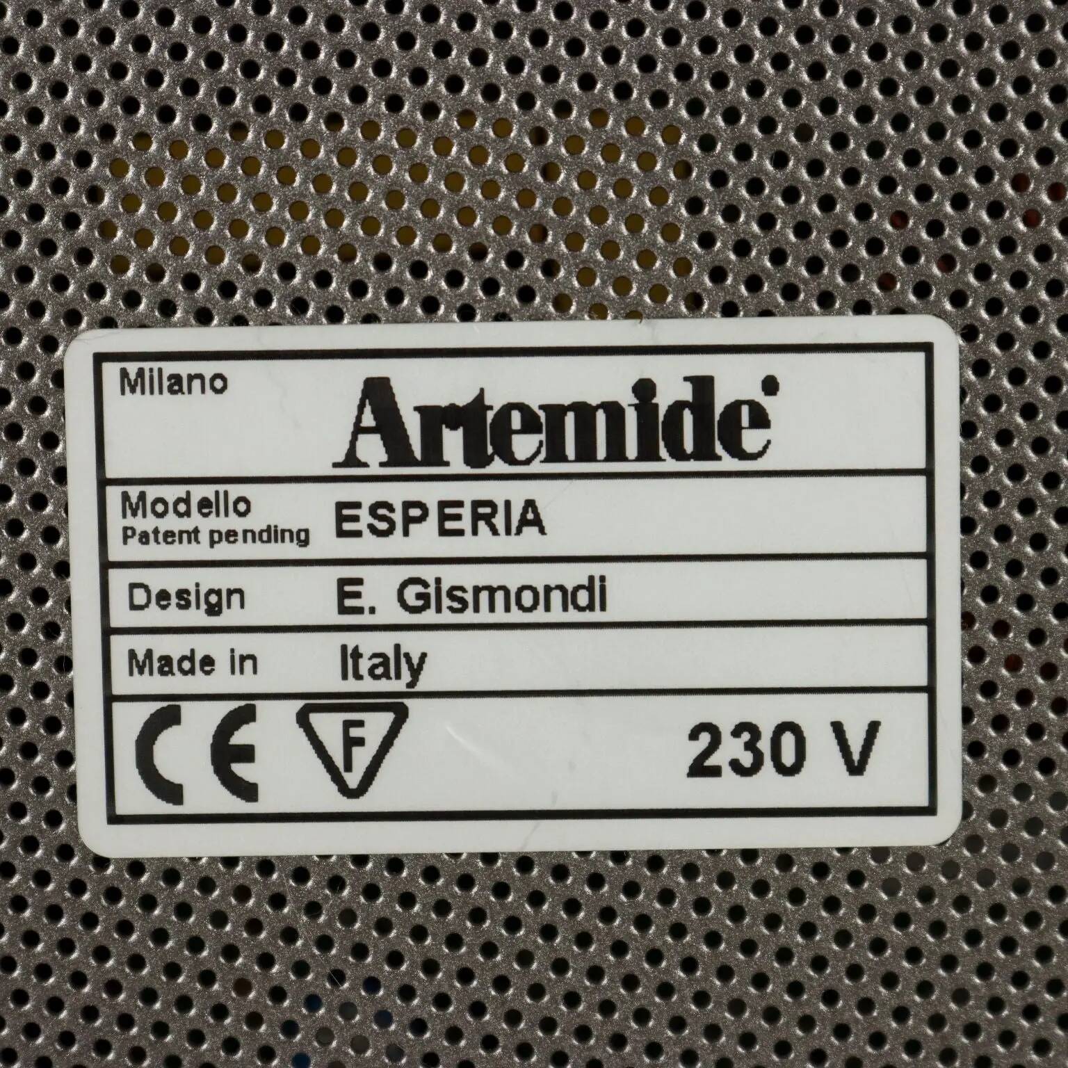 Artemide Esperia lamp designed by Ernesto Gismondi, Italy, 1990s.