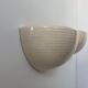 Pair of vintage wall lights, beige porcelain, France 1970