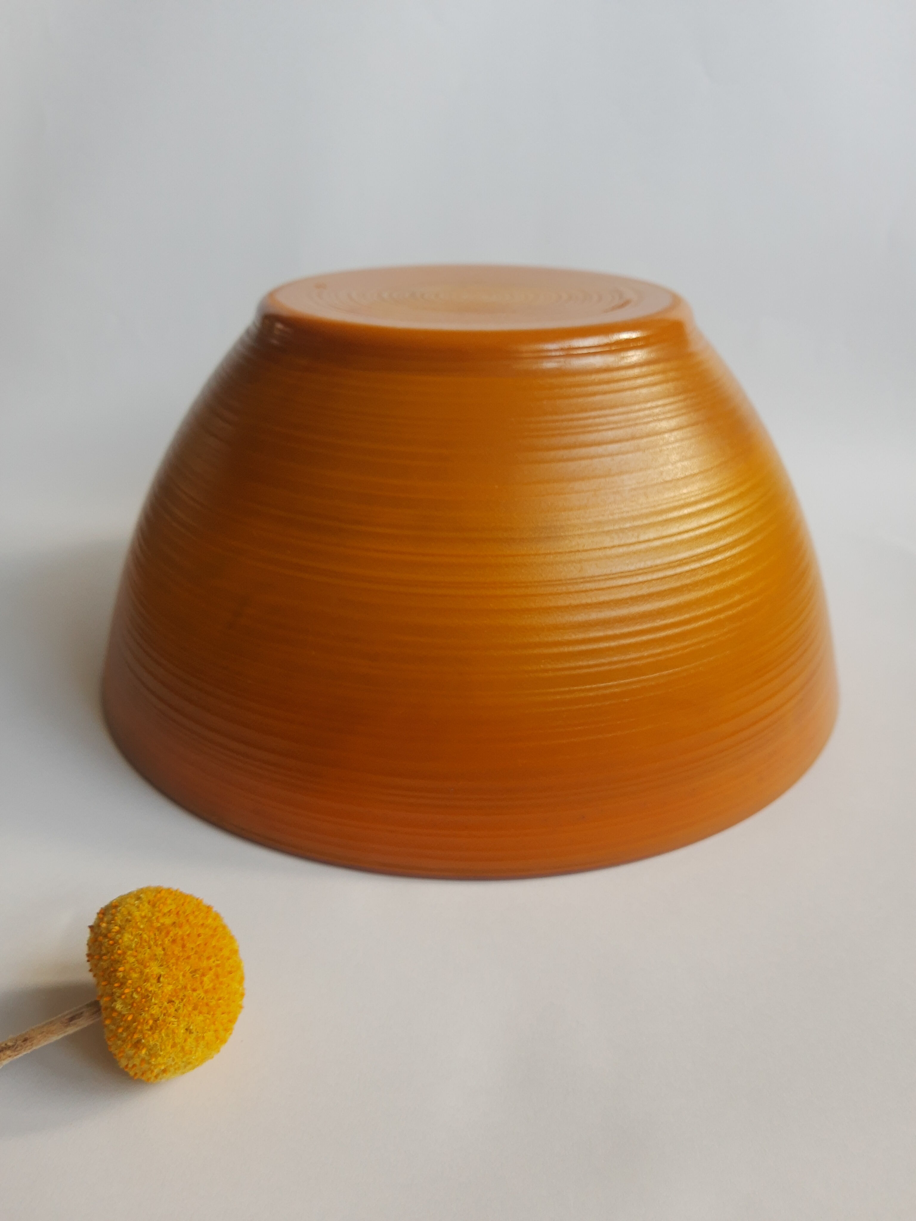 Brown salad bowl Arcopal vintage volcano model